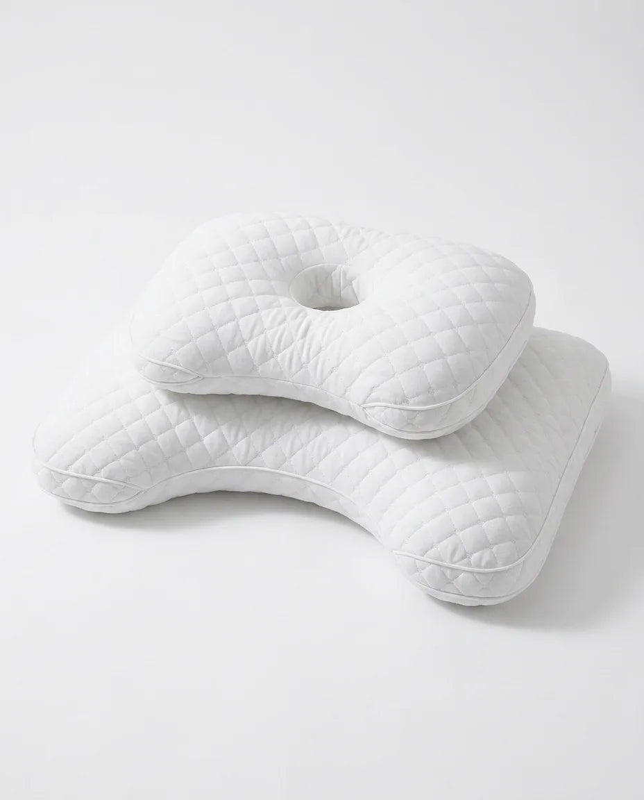 Oreiller pour dormir sur le côté avec découpe pour l'oreille – soutien ergonomique de la nuque et du bras – image du produit 11
