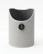 Foldable electric foot warmer by PyreFit in light grey with display, product view