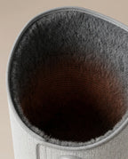 Soft felt lining of the electric foot warmer in detail