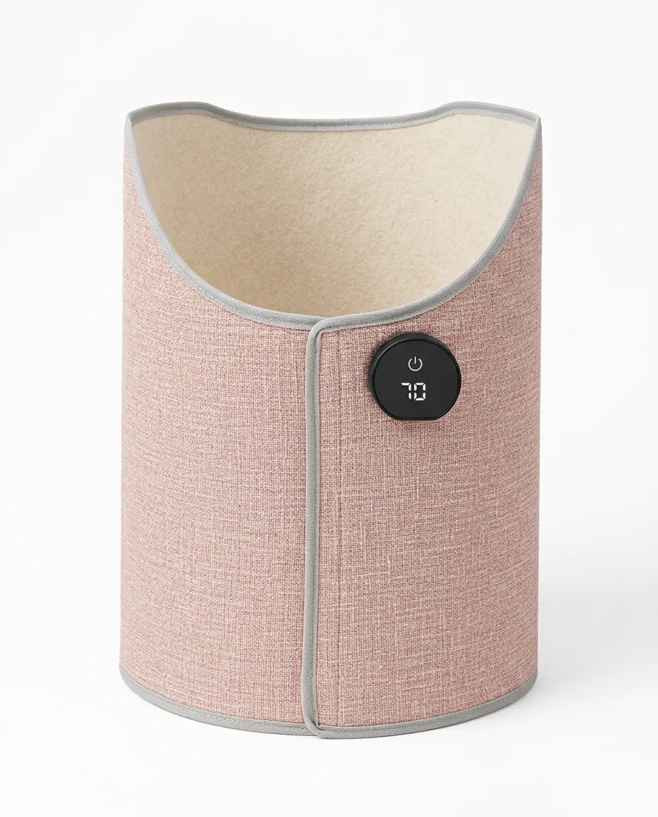 Foldable electric foot warmer in pink, colour variant
