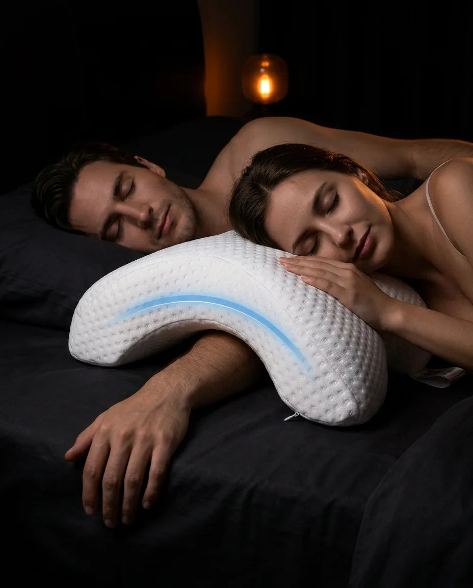 Oreiller en U pour dormeurs sur le côté – oreiller de corps pour la tête, le dos, les hanches et les genoux – image du produit 3
