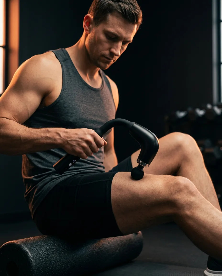 Massage gun with interchangeable heads – smart recovery for muscles and fascia – product image 2