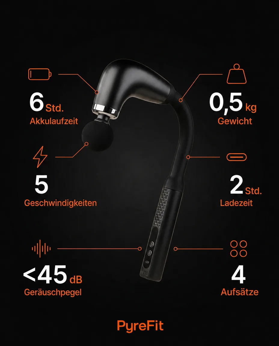 Massage gun with interchangeable heads – smart recovery for muscles and fascia – product image 8
