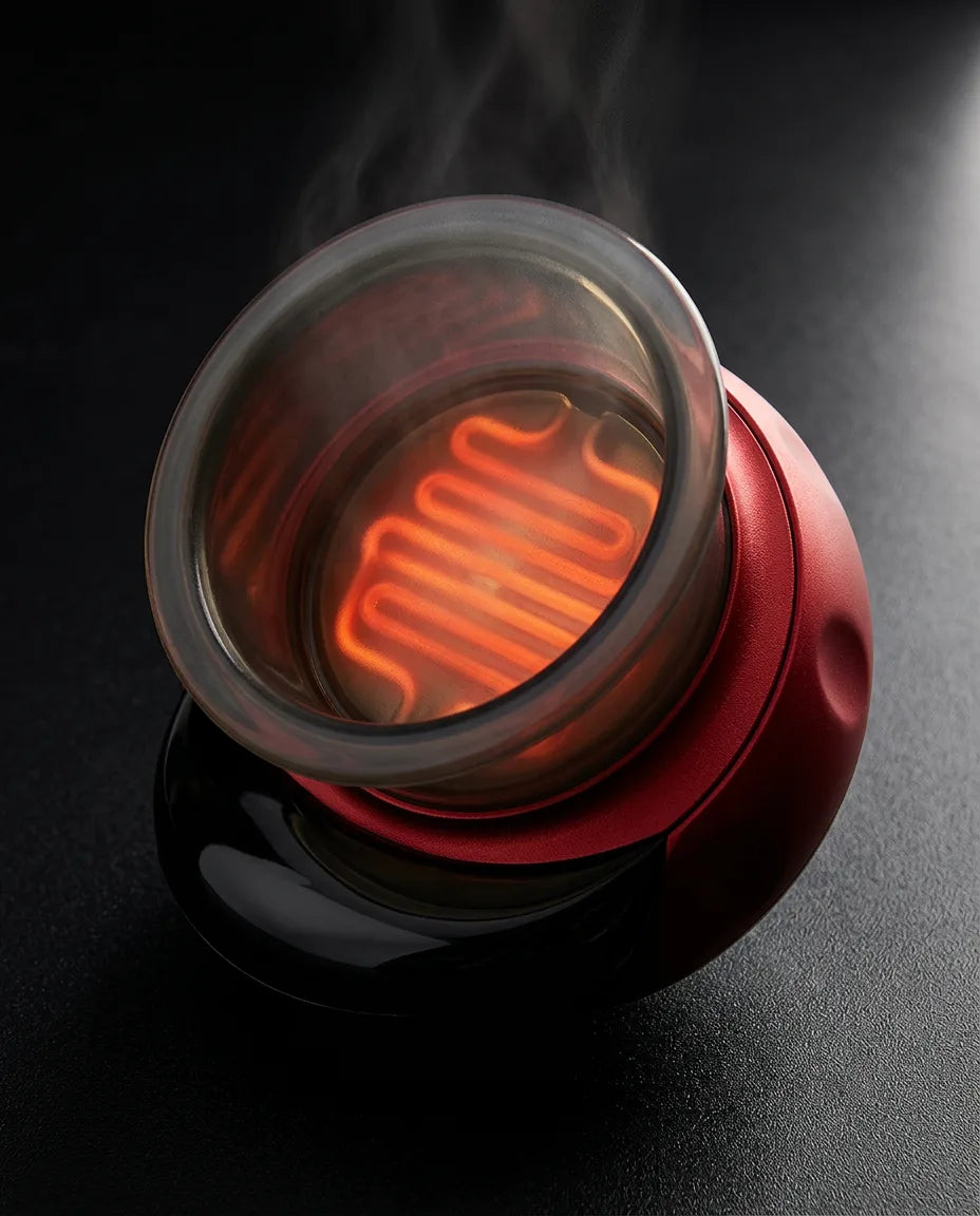 Red light cupping device with suction massage – illuminated inside of the suction head