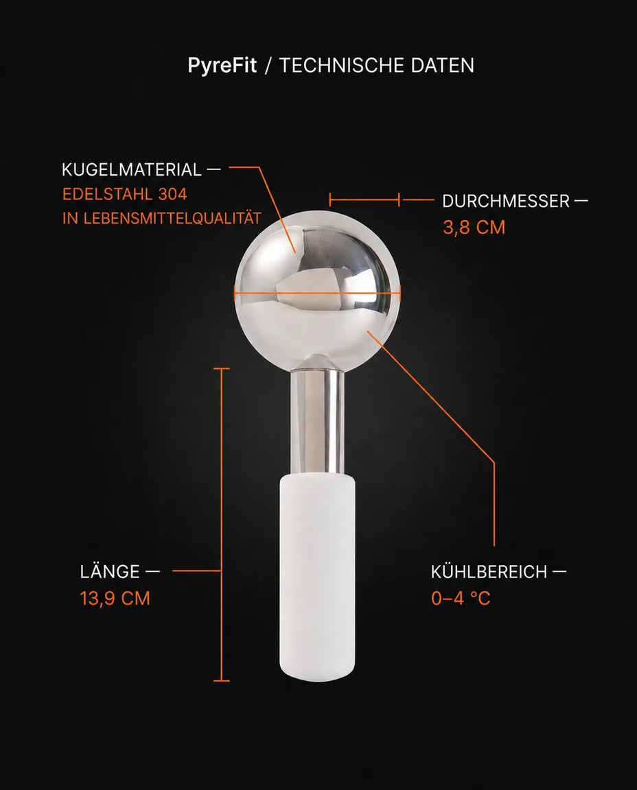 Stainless steel facial cooling globes – refreshing facial massage for puffiness – product image 9