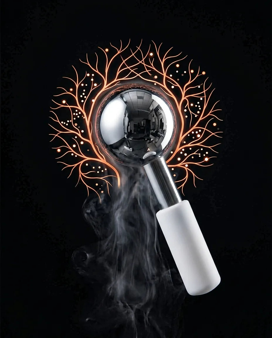 Stainless steel facial cooling globes – refreshing facial massage for puffiness – product image 10
