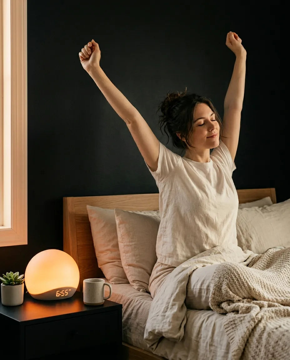 Réveil lumineux simulant le lever du soleil – réveil en douceur grâce à la lumière – image du produit 3