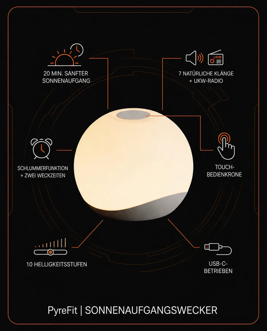 Sunrise alarm clock with light simulation – gentle wake-up with light – product image 8