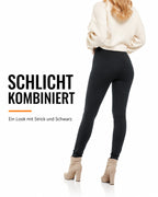 Black leggings with fleece lining – product view 3