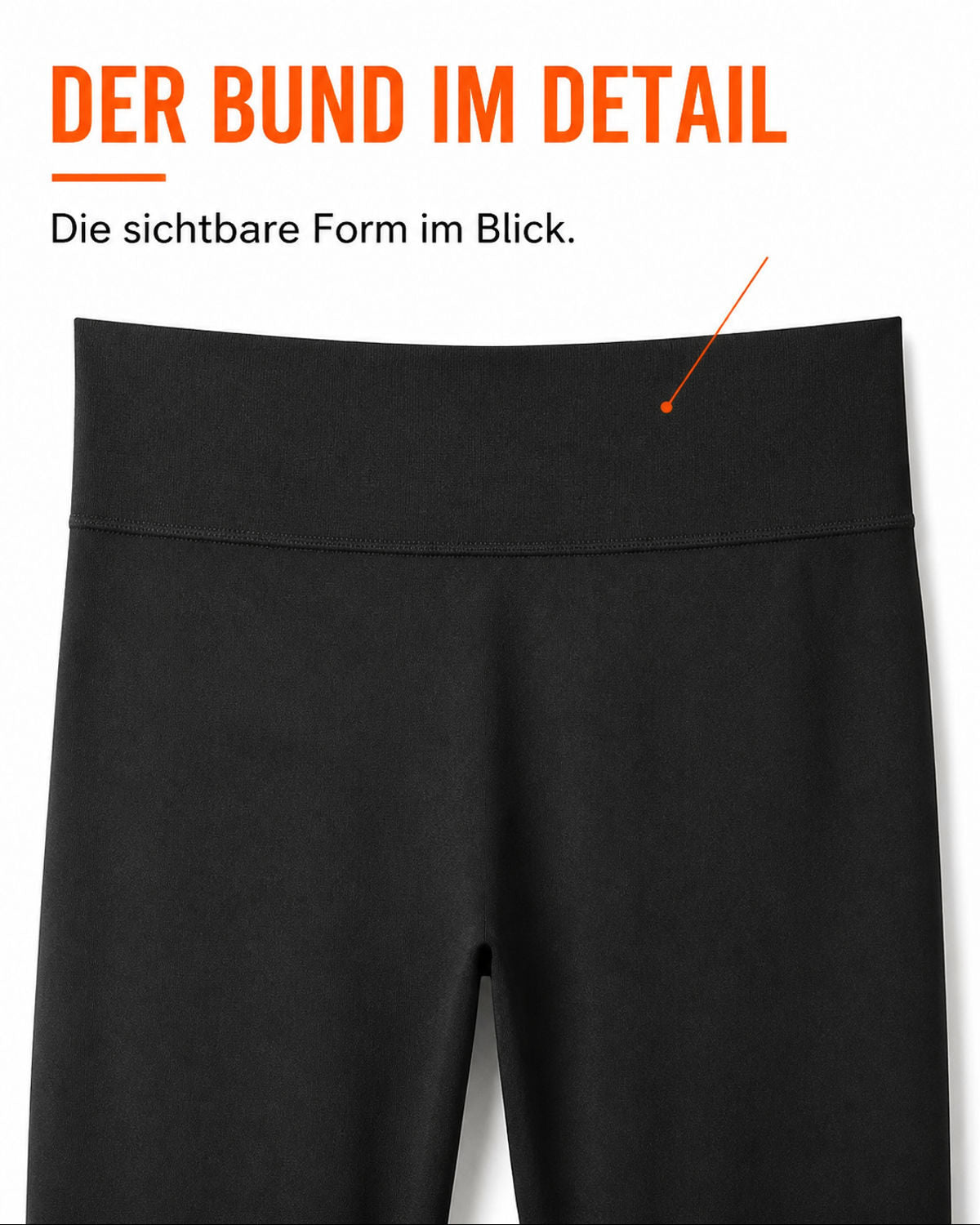 Black leggings with fleece lining – product view 4