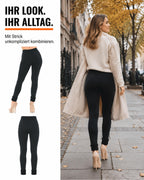 Black fleece leggings with cuffs – your look, your everyday