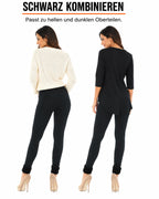 Black fleece leggings with cuffs – styling black