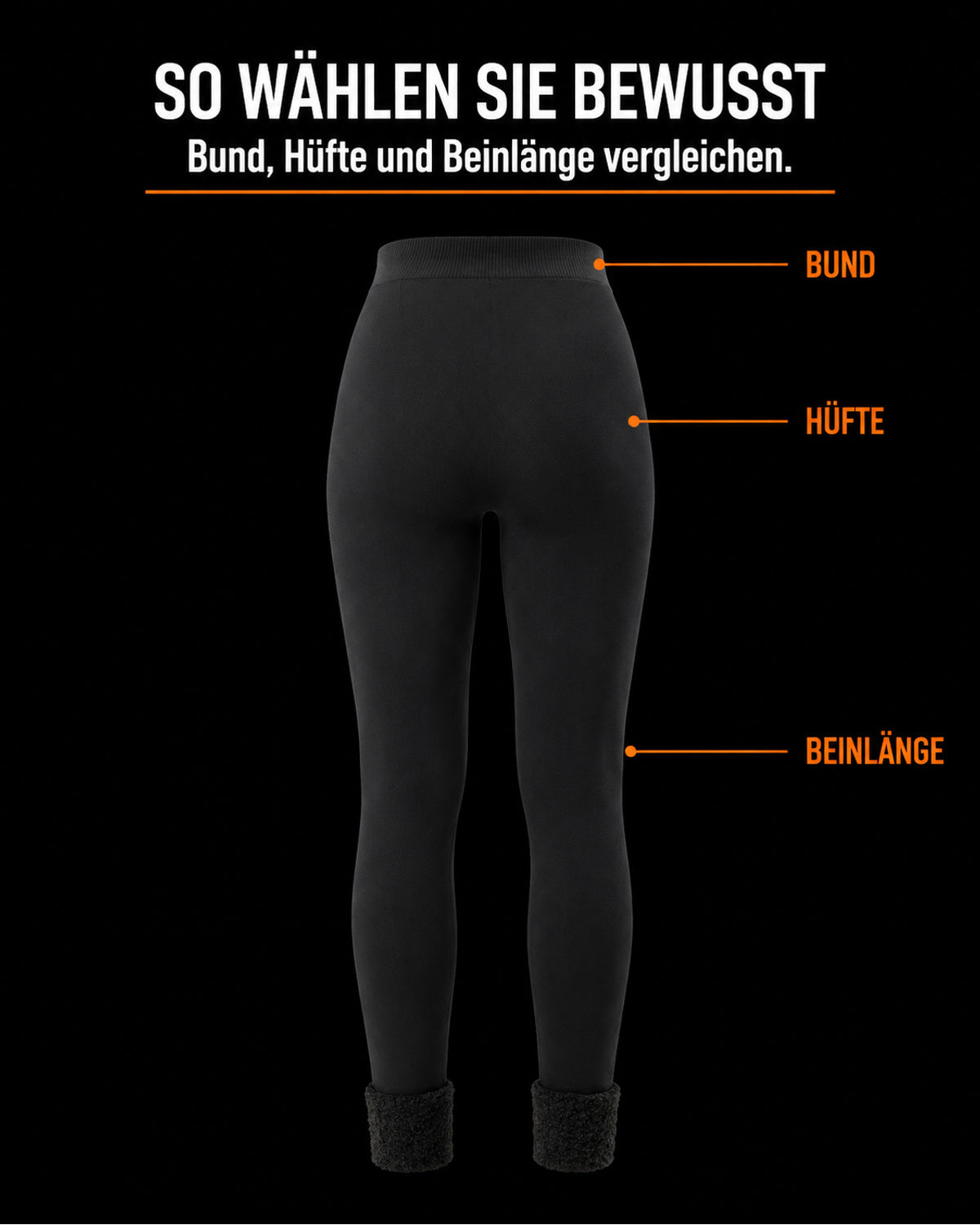 Black fleece leggings with cuffs – how to choose mindfully
