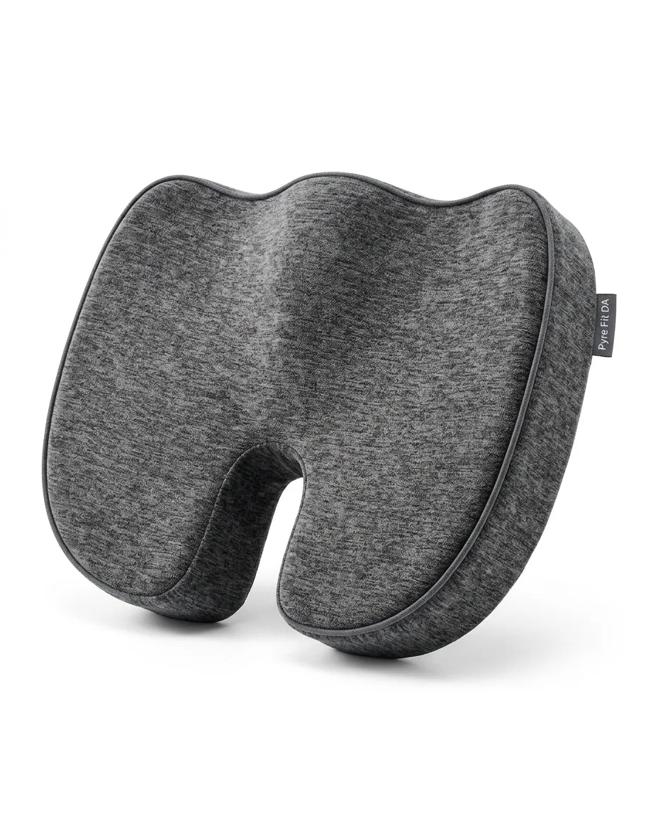 Coussin d'assise orthopédique en mousse à mémoire de forme – découpe pour le coccyx pour rester assis longtemps – image du produit 8