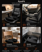 Coussin d'assise orthopédique en mousse à mémoire de forme – découpe pour le coccyx pour rester assis longtemps – image du produit 10