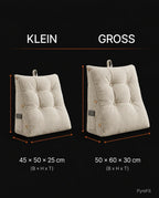 Coussin de lecture avec accoudoirs et pochettes latérales – dossier confortable pour le lit – image du produit 7
