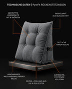 Coussin de lecture avec accoudoirs et pochettes latérales – dossier confortable pour le lit – image du produit 8