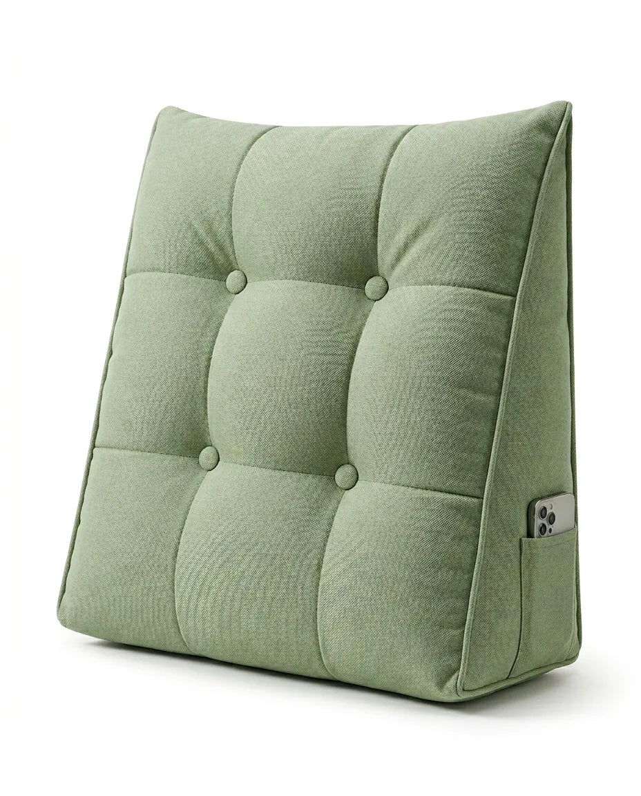 Coussin de lecture avec accoudoirs et pochettes latérales – dossier confortable pour le lit – image du produit 9