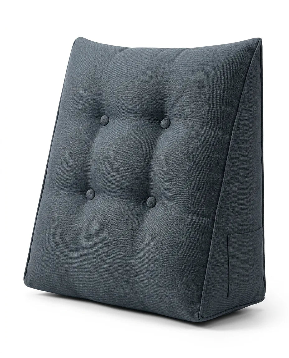 Coussin de lecture avec accoudoirs et pochettes latérales – dossier confortable pour le lit – image du produit 10