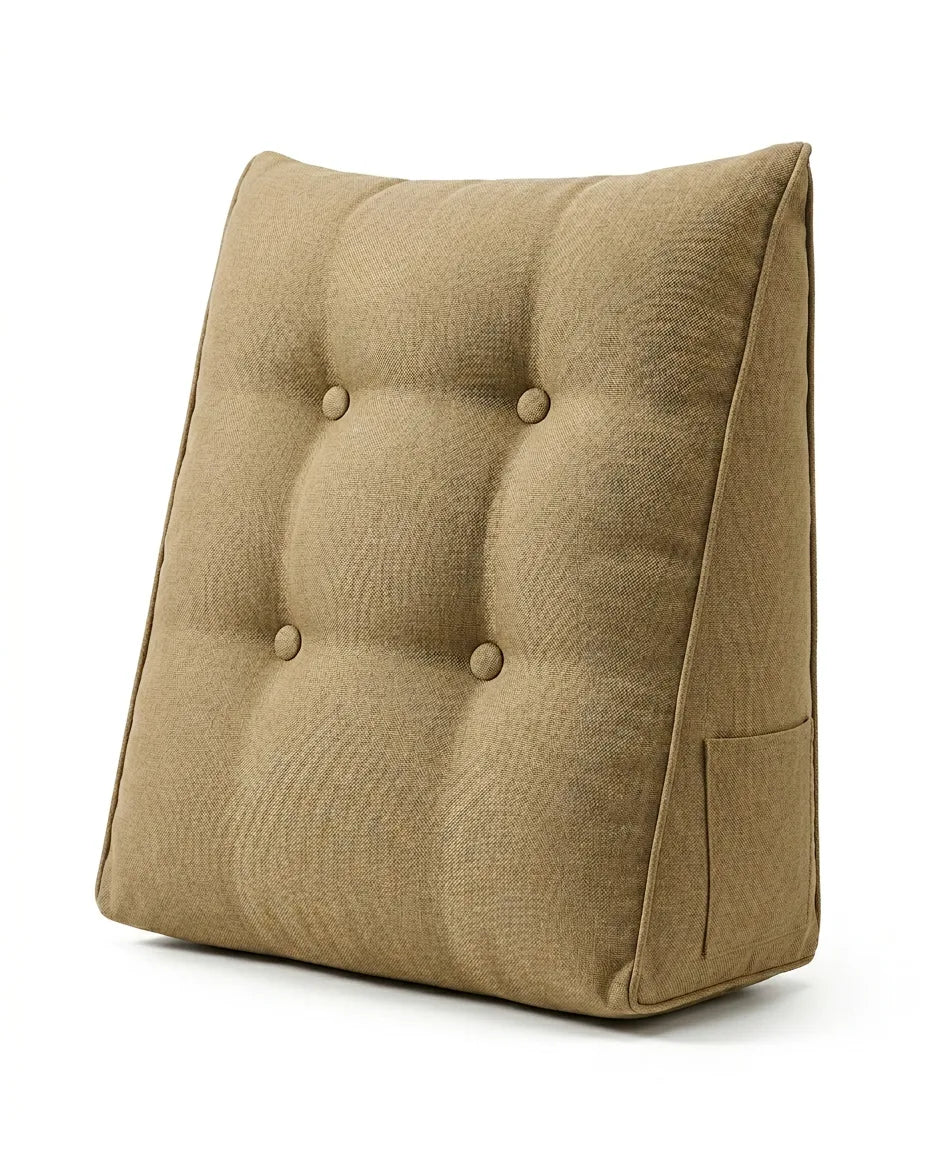 Coussin de lecture avec accoudoirs et pochettes latérales – dossier confortable pour le lit – image du produit 12