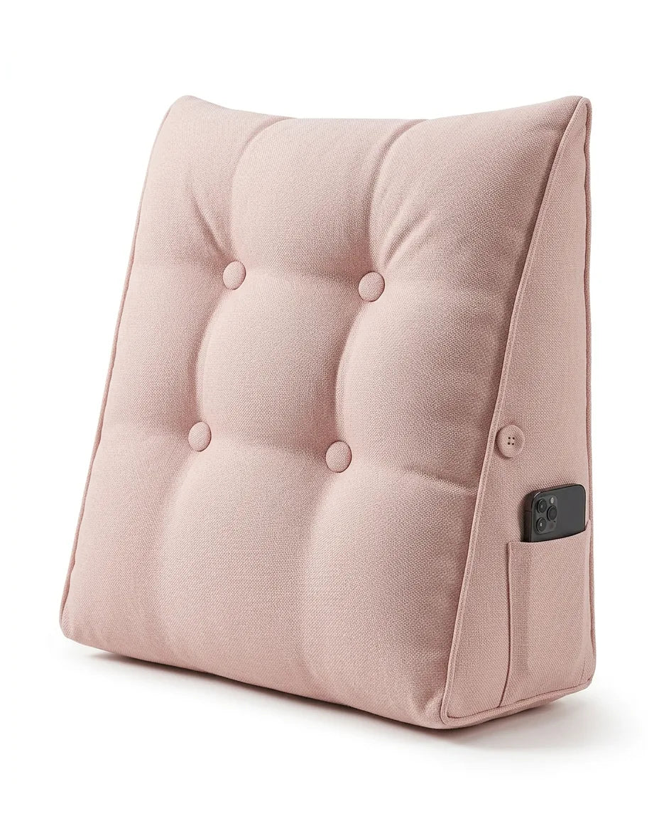 Coussin de lecture avec accoudoirs et pochettes latérales – dossier confortable pour le lit – image du produit 14
