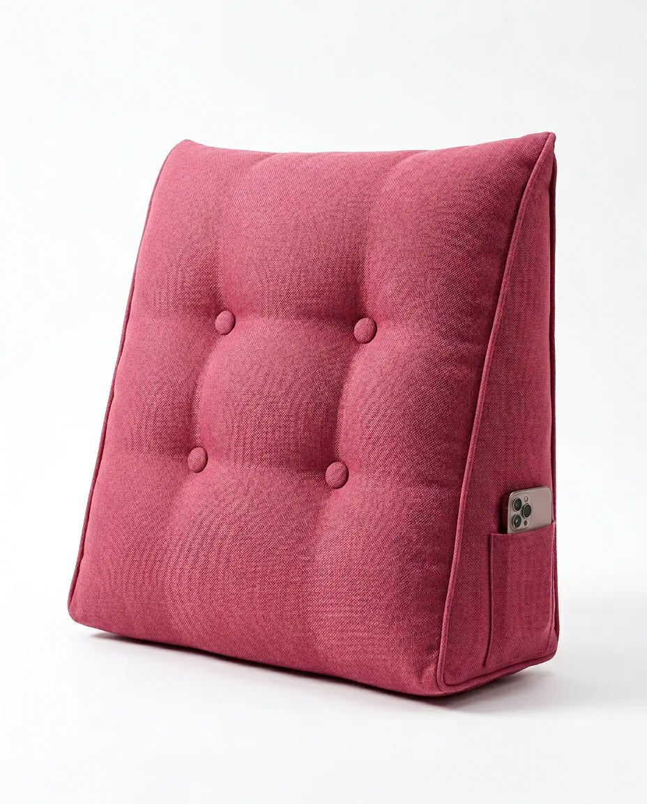 Coussin de lecture avec accoudoirs et pochettes latérales – dossier confortable pour le lit – image du produit 16