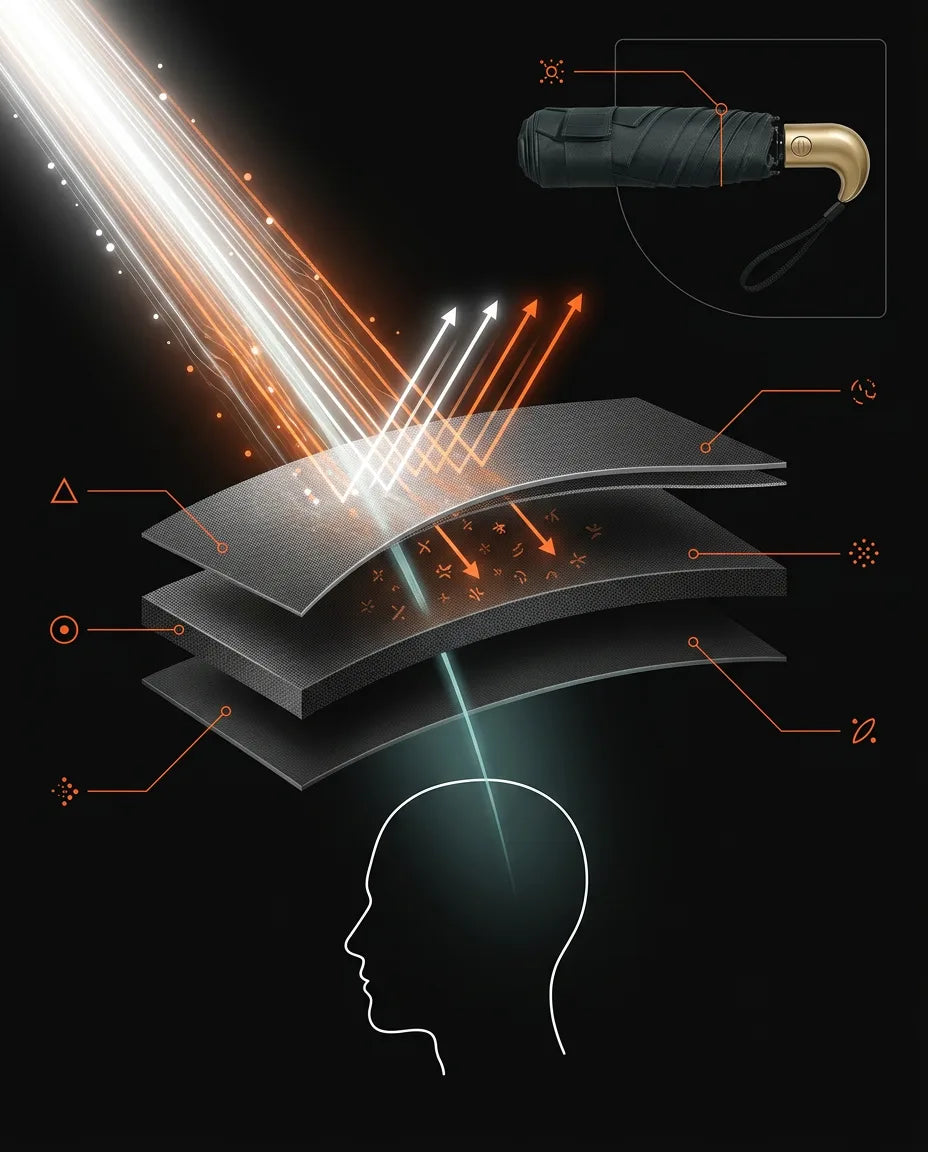 Compact umbrella with UV protection – a light companion for sun and rain on the go – product image 12