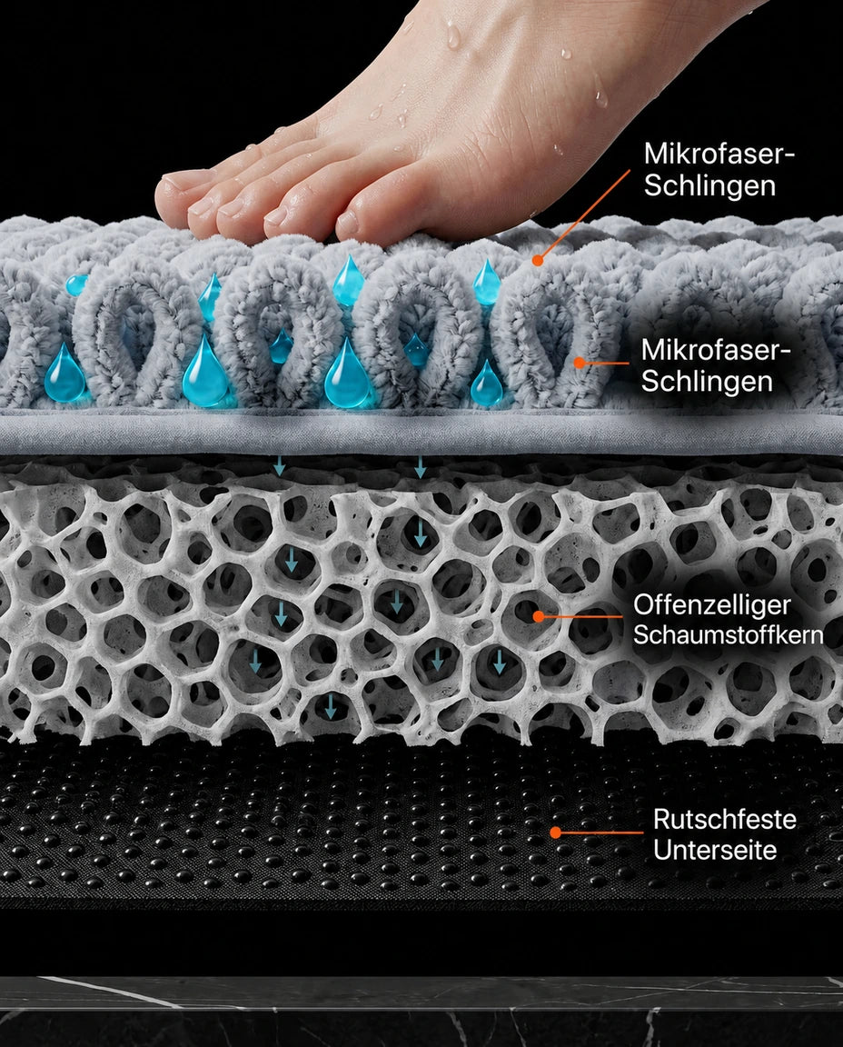 Memory Foam Bath Mat – Soft, Non-Slip and Highly Absorbent – product image 13