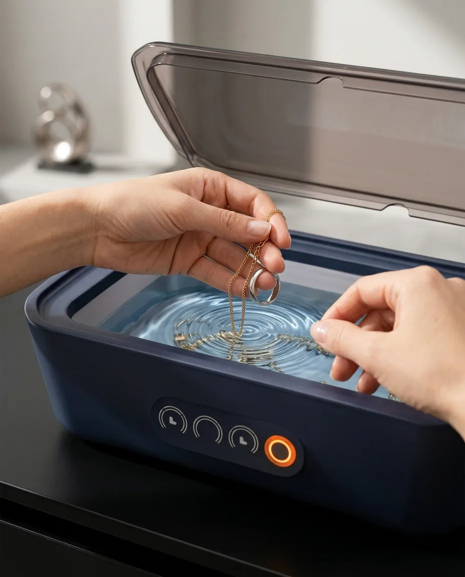 Ultrasonic cleaner for jewellery and glasses – thorough cleaning with just water – product image 3