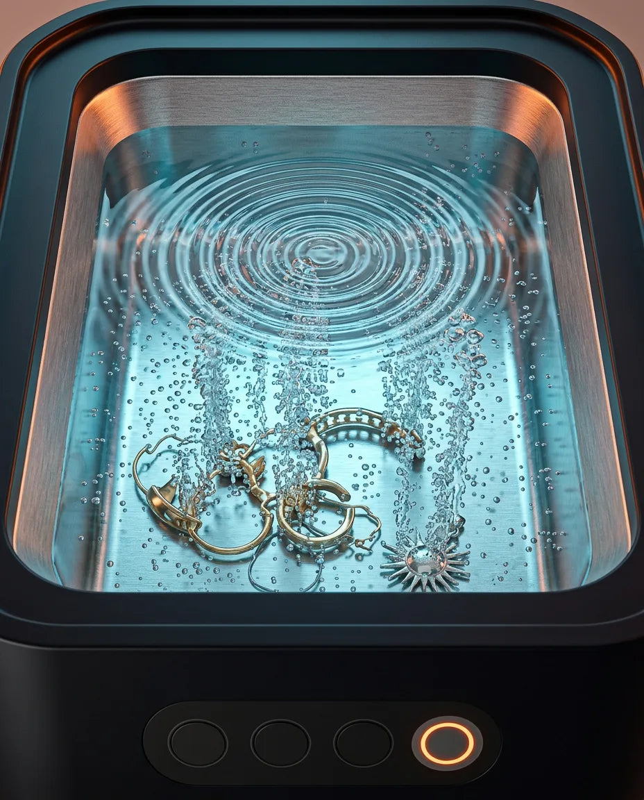 Ultrasonic cleaner for jewellery and glasses – thorough cleaning with just water – product image 5