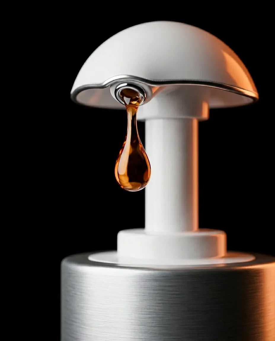 Massage oil warmer with display – drop at the pump nozzle