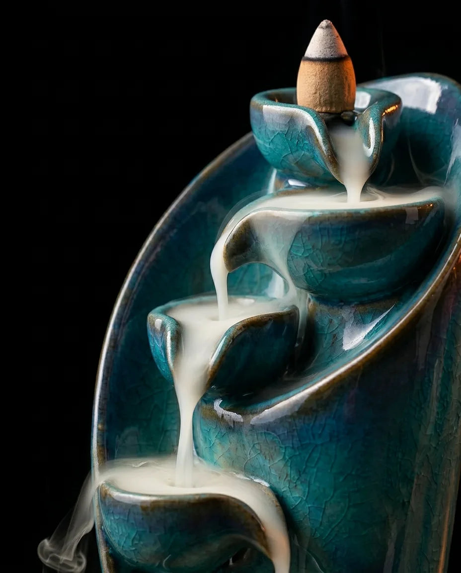 Ceramic Backflow Incense Burner – Waterfall Cone Burner for a Calm Atmosphere – product image 4