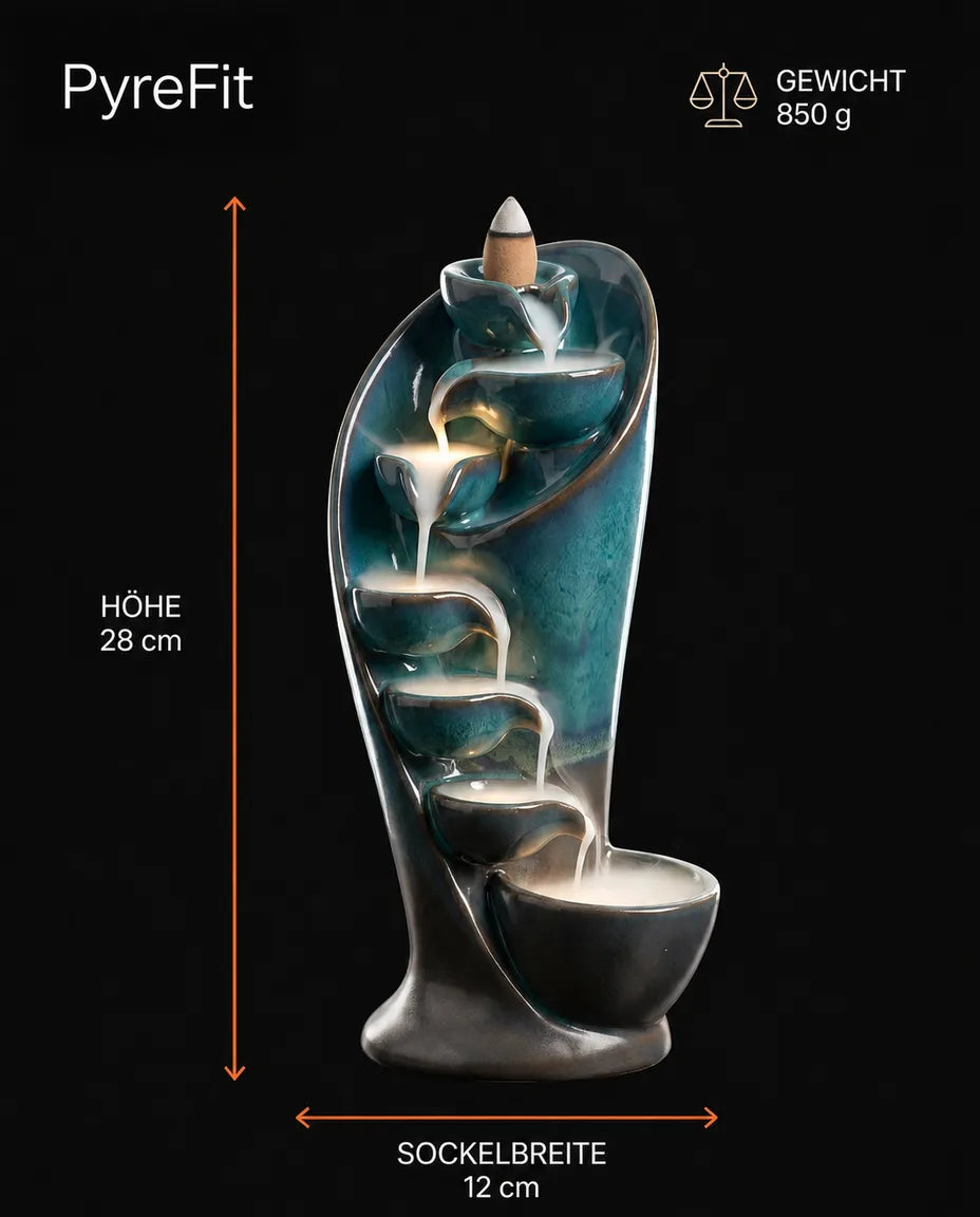 Ceramic Backflow Incense Burner – Waterfall Cone Burner for a Calm Atmosphere – product image 7