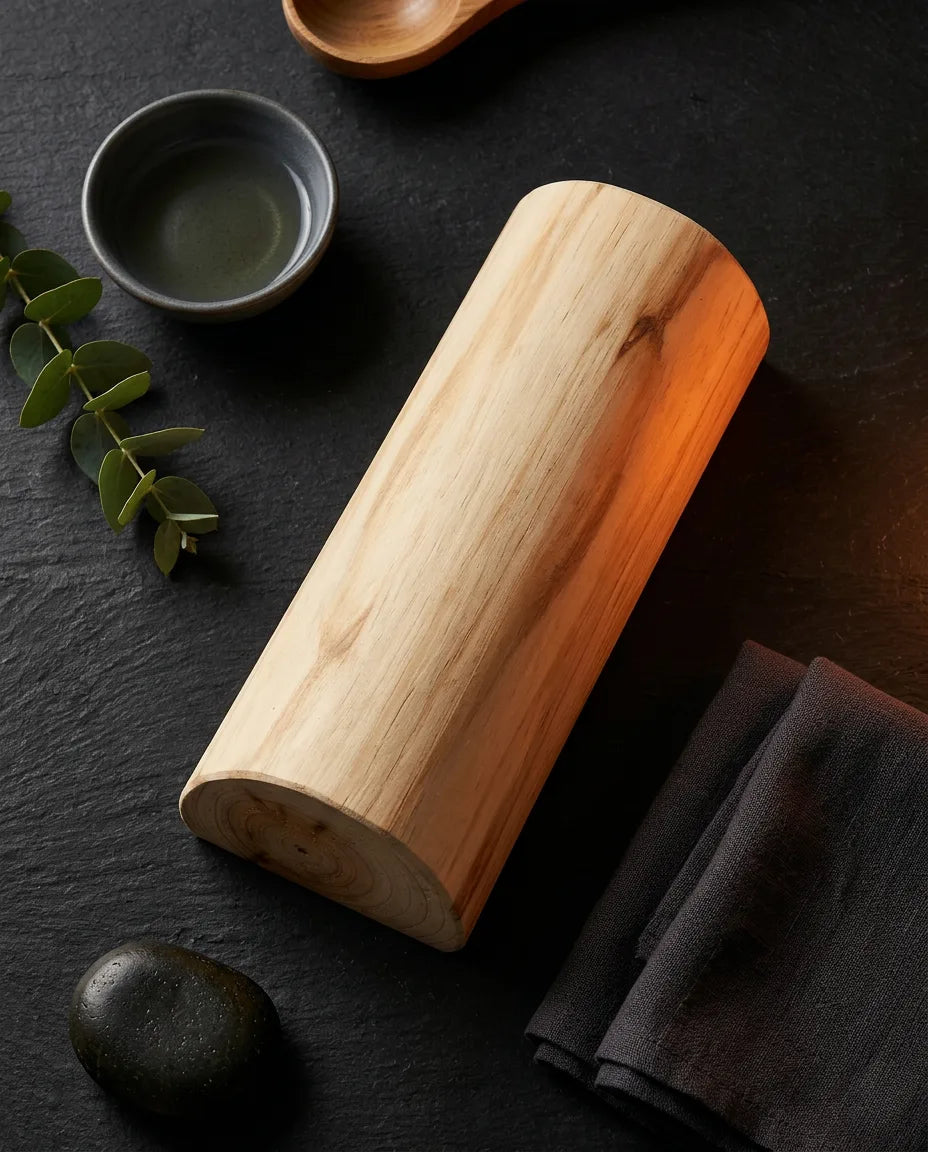 Appui-tête de sauna en bois – appui-nuque ergonomique pour sauna et spa – image du produit 9