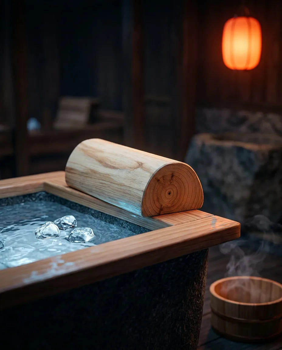 Appui-tête de sauna en bois – appui-nuque ergonomique pour sauna et spa – image du produit 10