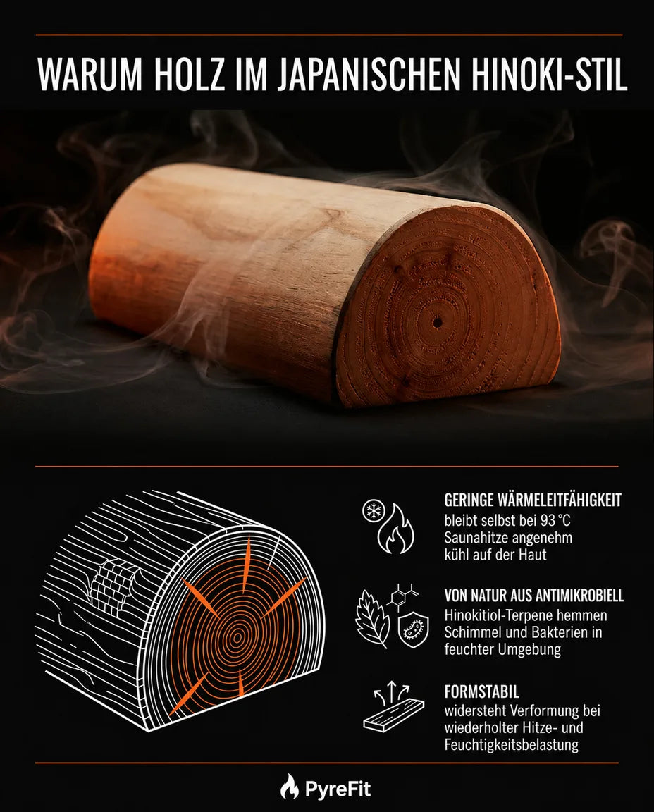 Appui-tête de sauna en bois – appui-nuque ergonomique pour sauna et spa – image du produit 12