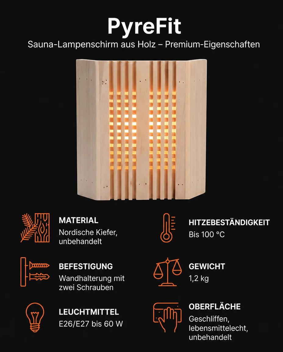 Wooden Sauna Light Shade – Warm Ambient Lighting – product image 9