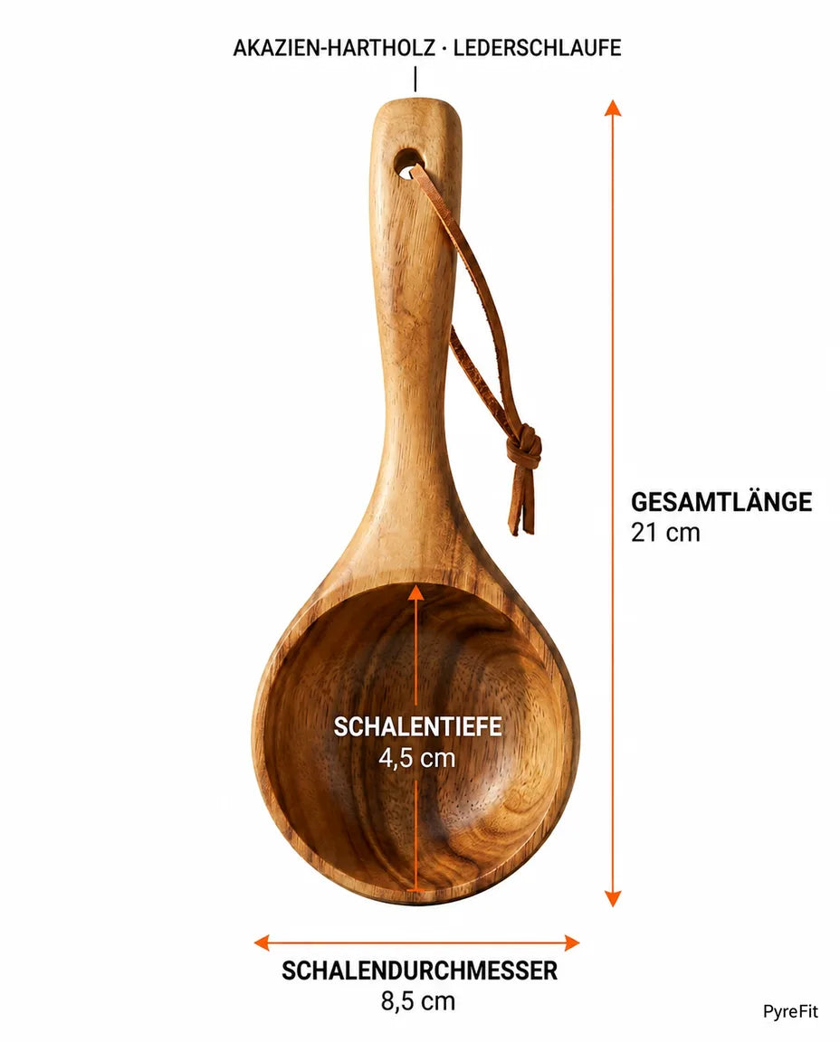 Wooden Sauna Ladle – Safe Pouring for Steam and Sauna Rituals – product image 7