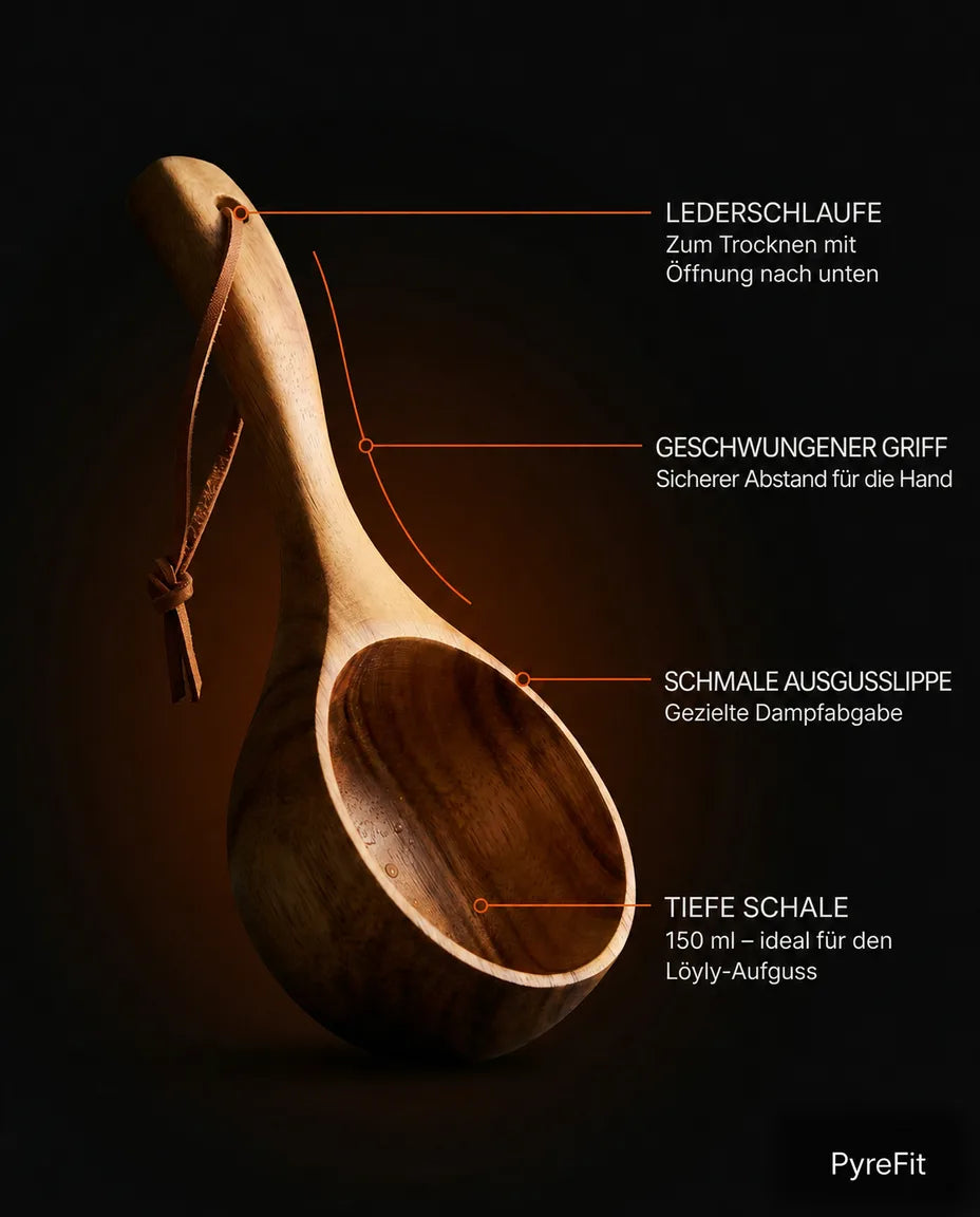Wooden Sauna Ladle – Safe Pouring for Steam and Sauna Rituals – product image 12