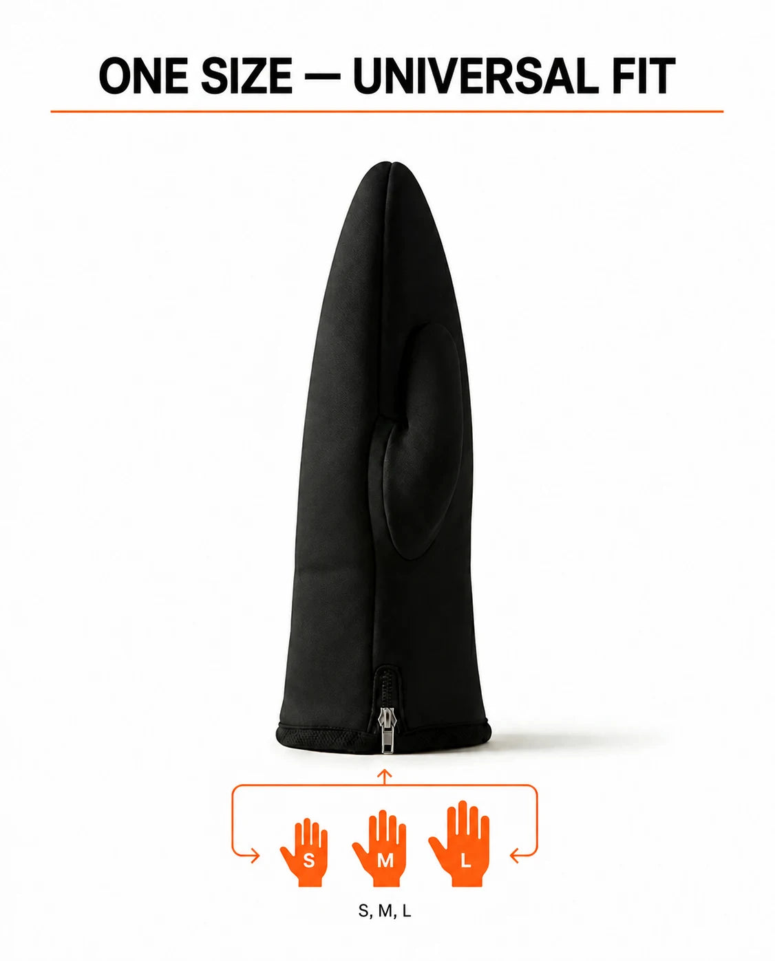 Red light warming gloves – graphic of the glove shape