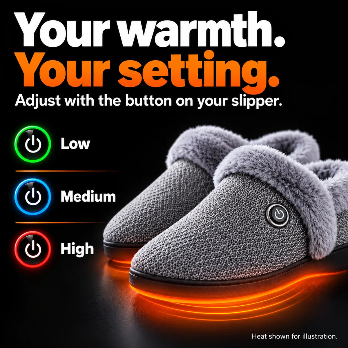 Cozy Heated Slippers with Battery