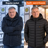Comparison: regular winter jacket and Rangor with heating