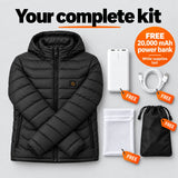 Complete Set: Rangor, 20,000 mAh power bank, charging cable, laundry bag and storage bag