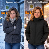Comparison: regular winter jacket and Summaro with heating