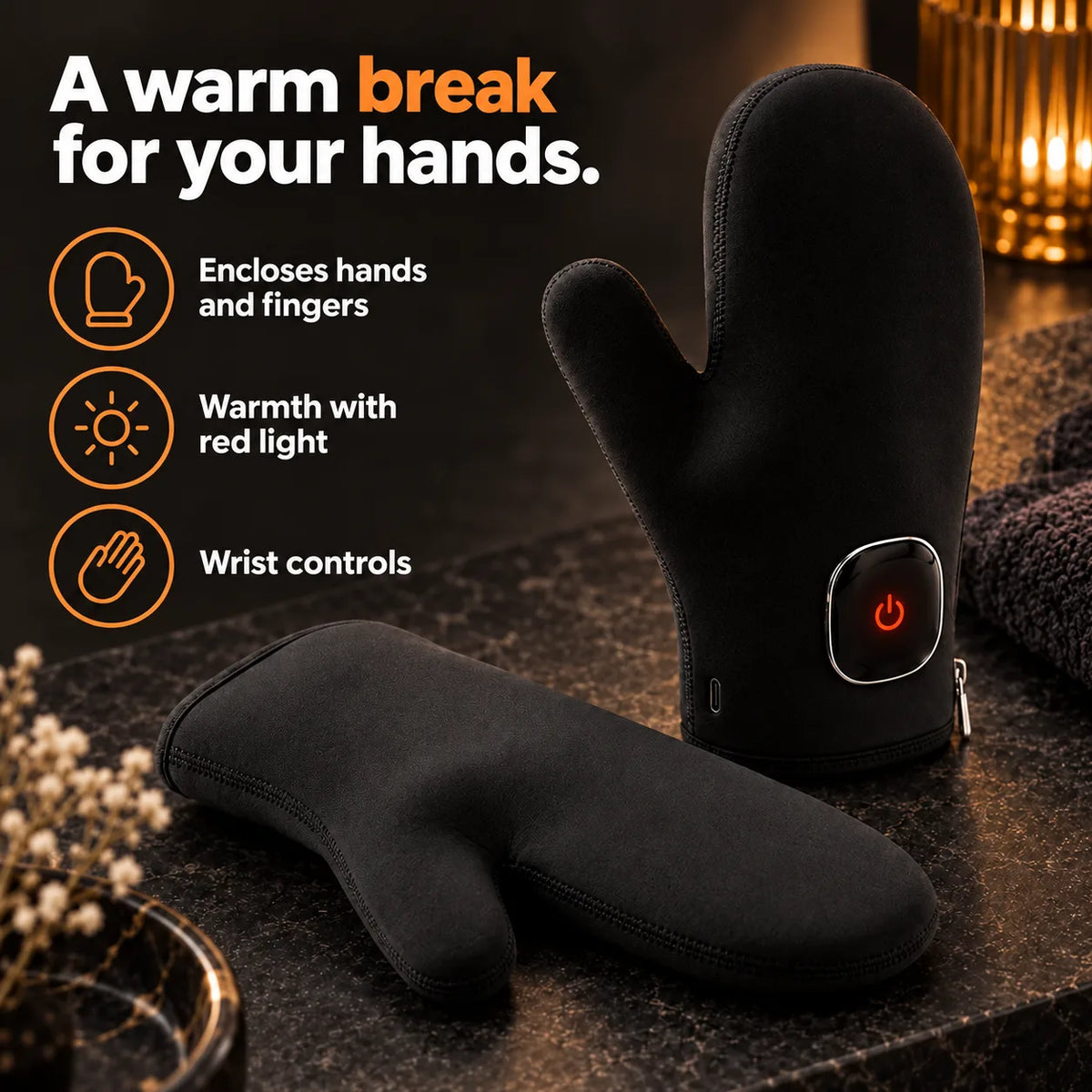 Red Light Warming Gloves