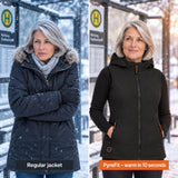 Comparison: regular winter jacket and Transitor with heating
