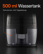 Mini-déshumidificateur THANKSHARE – réservoir d'eau de 500 ml