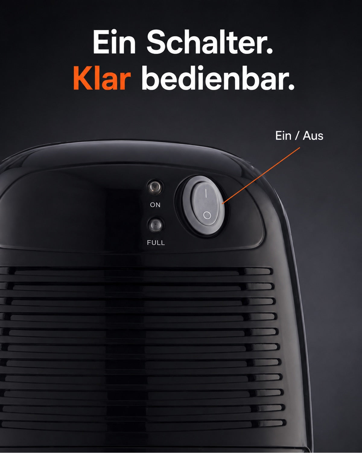 THANKSHARE mini dehumidifier – on/off switch
