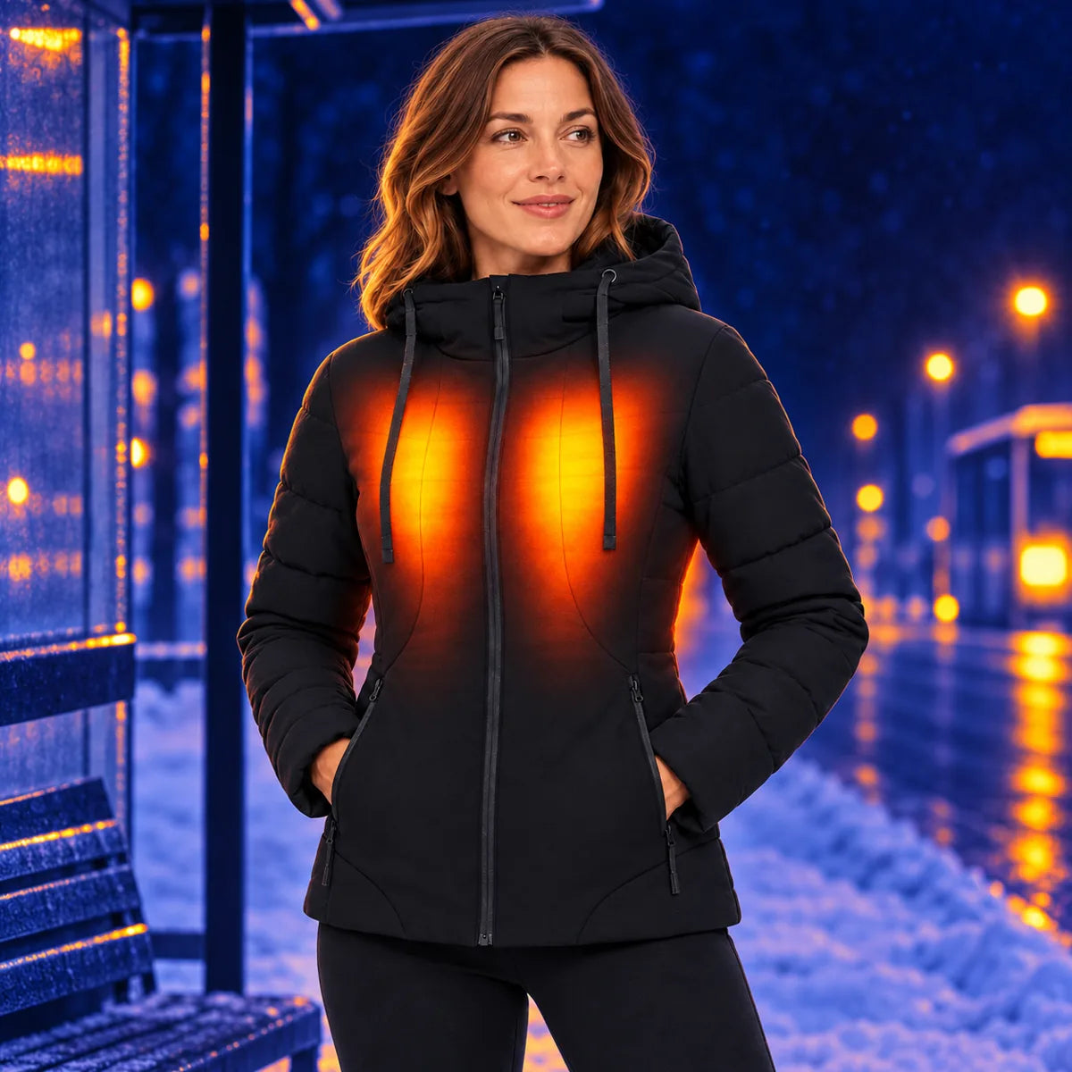 PyreFit Alpina – Manteau chauffant pour femme