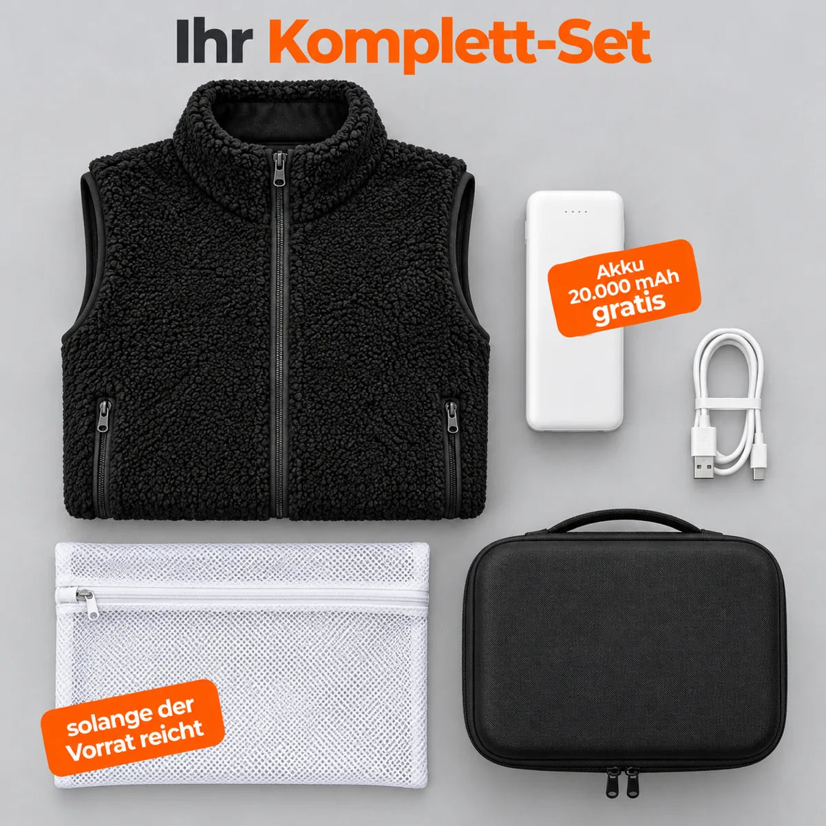 PyreFit Amparo – Veste sherpa chauffante sans manches